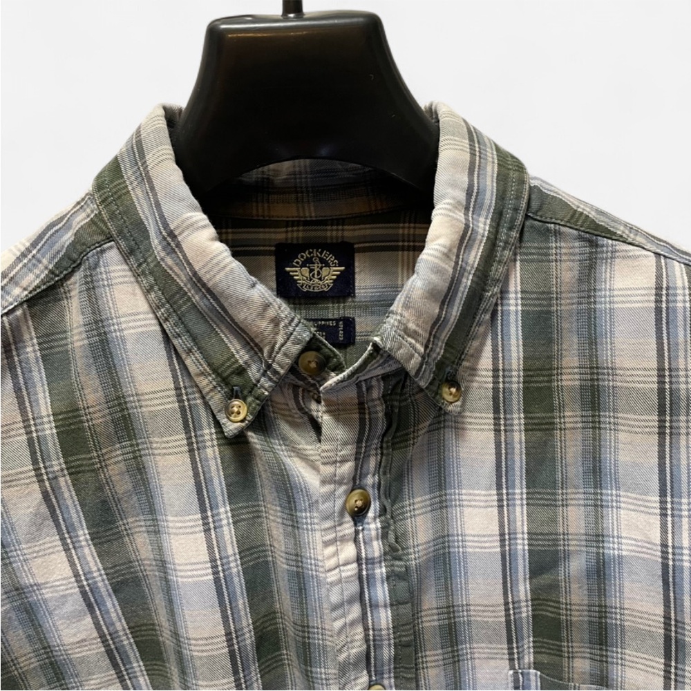 Vintage Plaid Dockers Long Sleeve Button Down Shirt - Men's XL - Picture 3 of 8